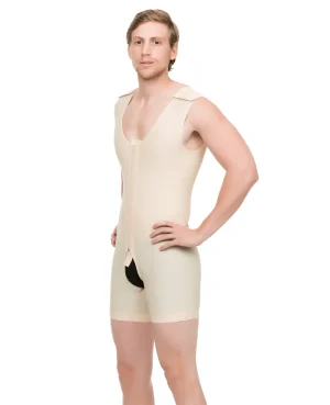 MG02 - Isavela_Compression_Garments_Fajas_PlasticSurgery_RecoveryGarment_bodycontour_postsurgical_support_male_full_body_above_knee_length_abdominal_cosmetic_surgery_compression_garment_with