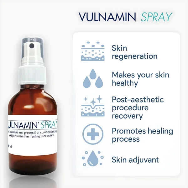 VULNAMIN® Spray 30ml | Made in Italy – Skin regeneration ,Soothe & Heal Your Skin After Laser Treatments, Chemical Peels & Microneedling